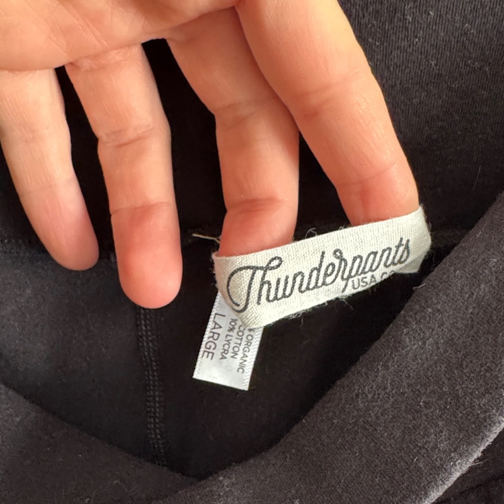 Thunderpants High Rise Ankle Leggings Plain Black - Picture 5 of 5